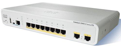 Коммутатор Cisco Catalyst 2960C управляемый 8x10/100/1000Mbps  2xSFP WS-C2960CG-8TC-L