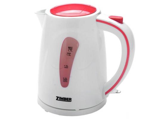Чайник Zimber ZM-10841 2200 Вт белый розовый 1.7 л пластик