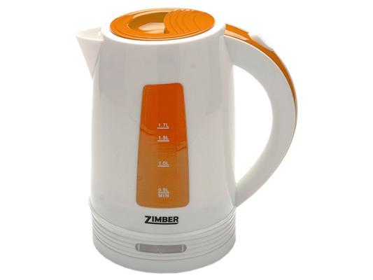 Чайник Zimber ZM-10848 2200 Вт 1.7 л пластик белый оранжевый