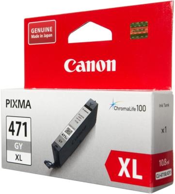 Картридж Canon CLI-471XLGY для Canon PIXMA MG5740 PIXMA MG6840 PIXMA MG7740 290 Серый 0350C001