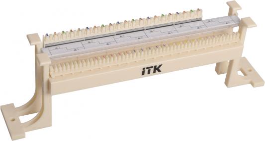 Кросс-панель на кронштейне ITK CP100-110-1 100-парная с модулями