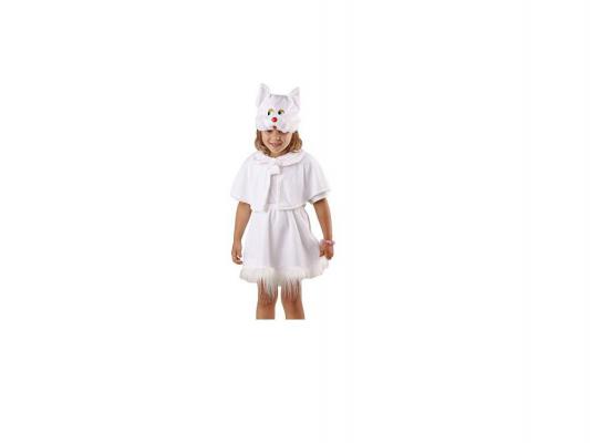 Карнавальный костюм КАРНАВАЛиЯ Кошечка белая (плюш) 128 см до 7 лет 89024
