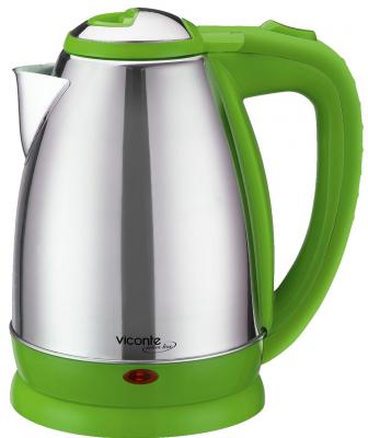 Чайник Viconte VC-3245 2000 Вт серебристый зелёный 2 л металл