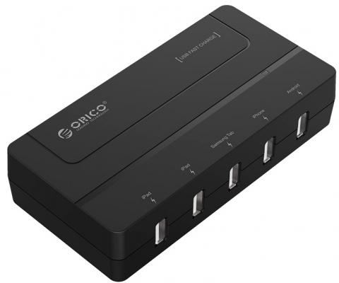 Сетевое зарядное устройство Orico DCH-5U-BK 5 х USB черный