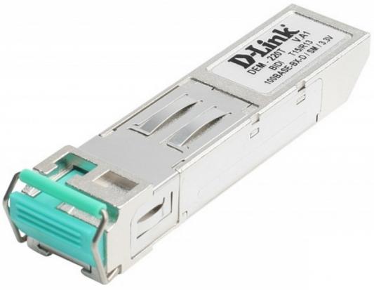 Трансивер сетевой D-Link DEM-220T/D1A с 1 портом 100BASE-BX-D для одномодового оптического кабеля до 20км