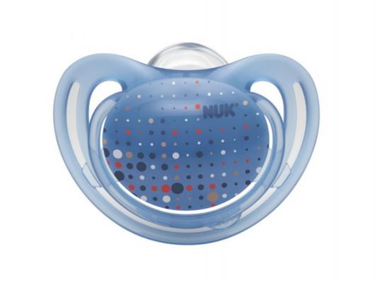 Пустышка ортодонтическая NUK FreeStyle с рождения силикон голубой 10729018