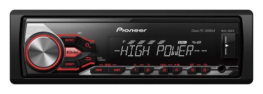 Автомагнитола Pioneer MVH-280FD USB MP3 CD FM 1DIN 4x100Вт черный