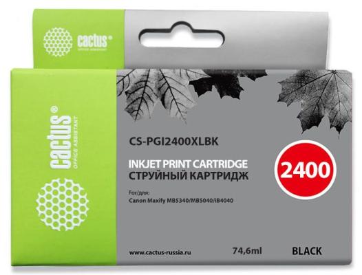 Картридж Cactus CS-PGI2400XLBK для Canon MAXIFY iB4040/МВ5040/МВ5340 черный