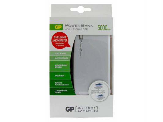 Внешний аккумулятор Power Bank 5000 мАч GP GPFP05MSE-2CRB1 серебристый