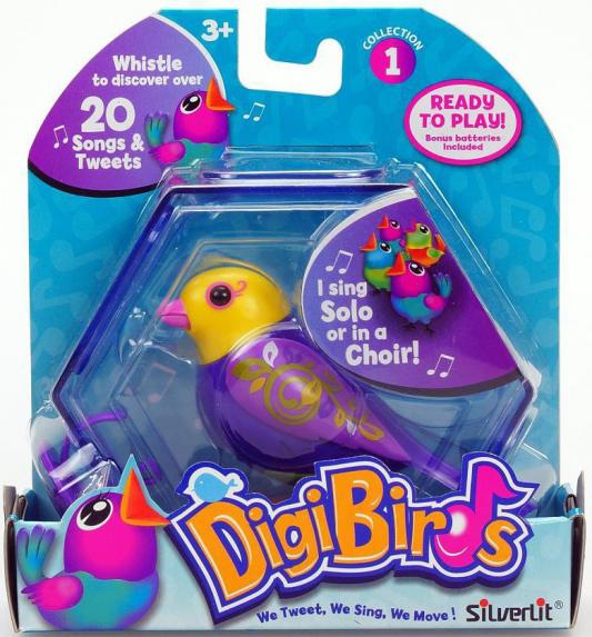 Интерактивная игрушка Silverlit DigiBirds фиолетовая грудка Птичка с кольцом от 3 лет 88286