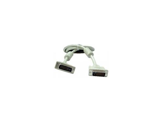 Кабель DVI-DVI 10м Dual Link Gembird экранированный ферритовые кольца белый CC-DVI2-10M