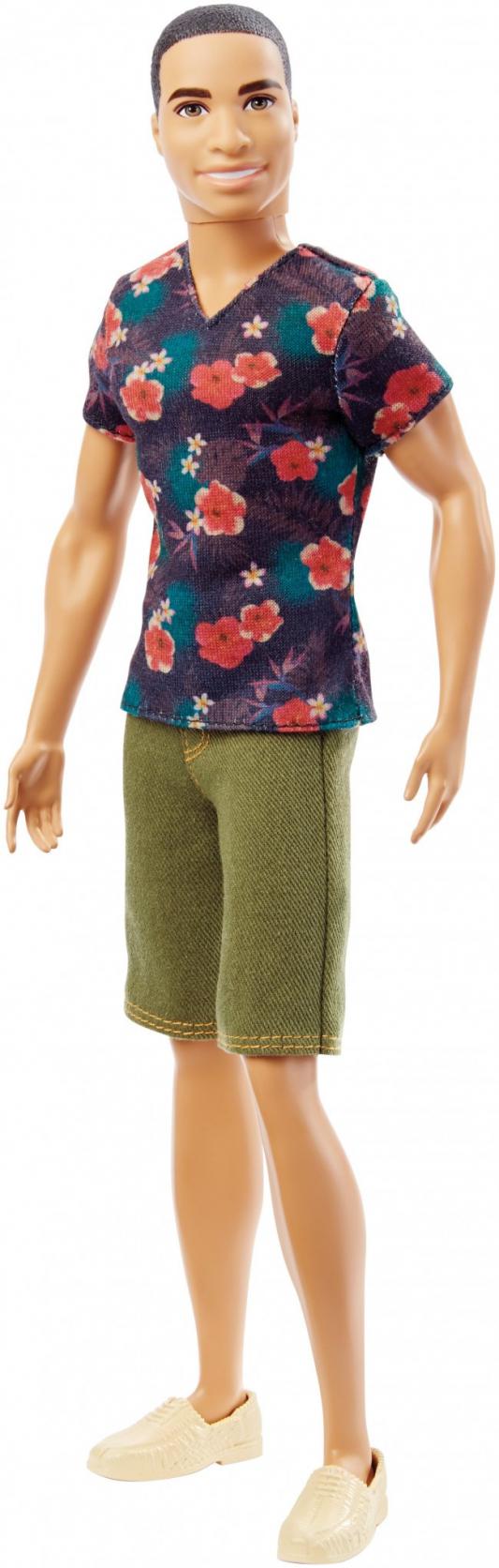 Кукла Mattel Barbie Игра с модой Кен в зеленых шортах и футболке с цветами 30 см DGY66