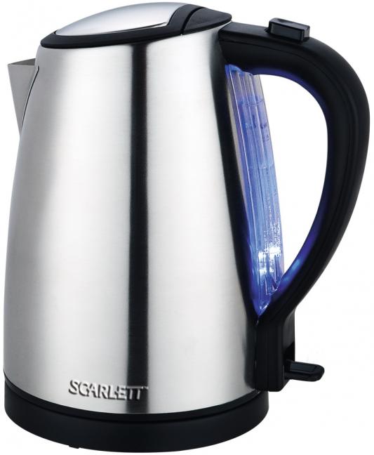 Чайник Scarlett SC-EK21S27 1800 Вт серебристый 1.7 л металл/пластик
