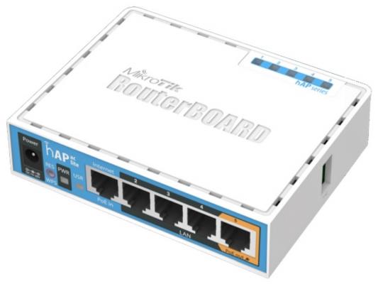 Беспроводной маршрутизатор MikroTik hAP AC lite 802.11aс 150Mbps 2.4 ГГц 5 ГГц 4xLAN USB белый