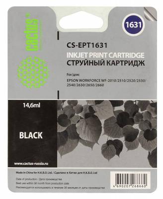 Картридж CACTUS CS-EPT1631 для Epson WF-2010/2510/2520/2530/2540/2630/2650/2660 черный