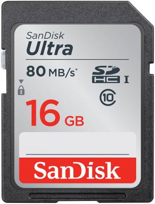 Карта памяти SDHC 16Gb Class 10 Sandisk SDSDUNC-016G-GN6IN