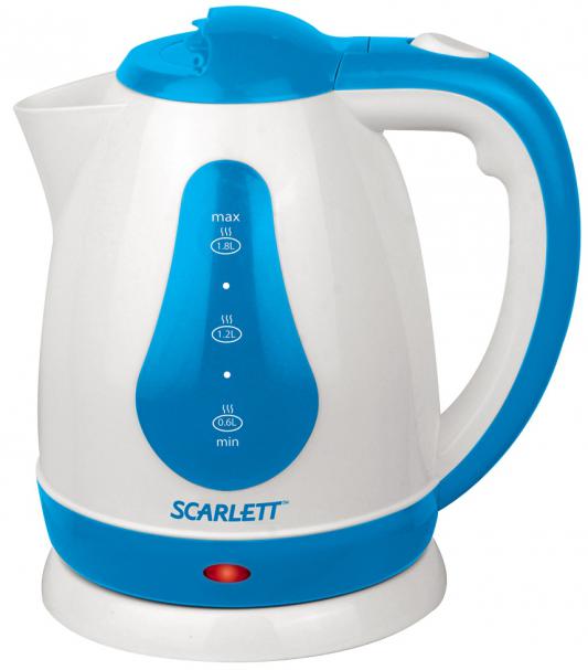 Чайник Scarlett SC-EK18P29 1700 Вт белый голубой 1.8 л пластик