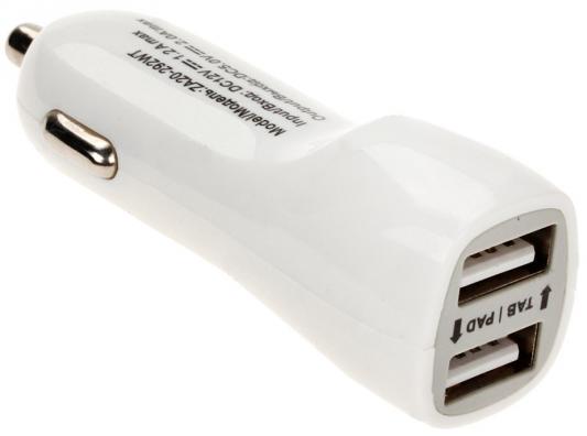 Автомобильное зарядное устройство Continent ZA20-292WT 2х USB 2А белый