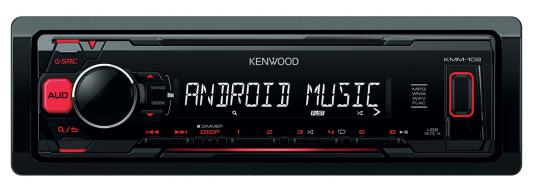 Автомагнитола Kenwood KMM-102RY USB MP3 FM RDS 1DIN 4х50Вт черный