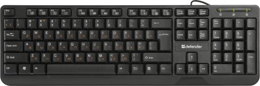 Клавиатура проводная DEFENDER OfficeMate HM-710 USB черный 45710