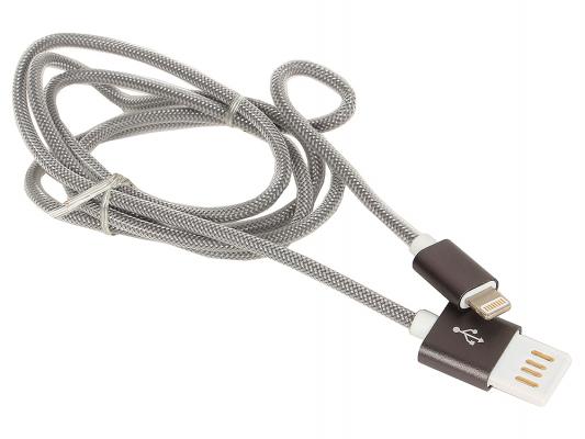 Кабель USB 2.0 Lightning 1м Gembird CCB-ApUSBgy1m круглый серый металлик