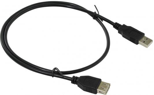 Кабель удлинительный USB 2.0 AM-AF 0.3м Greenconnect экранированный черный GC-UEC3M