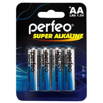 Батарейки Perfeo LR6/4BL Super Alkaline AA 4 шт