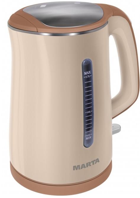 Чайник Marta MT-1065 1700 Вт бежевый 1.7 л металл/пластик
