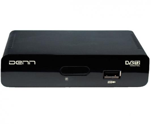 Тюнер цифровой DVB-T2 Denn DDT101 черный