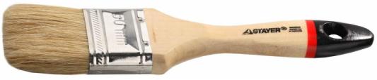 Кисть плоская Stayer UNIVERSAL-EURO натуральная щетина деревянная ручка 63мм 0102-063
