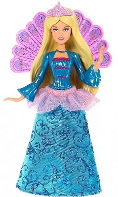 Кукла Barbie Fairytale Checklane Asst Dolls 10 см в синем платье V7050