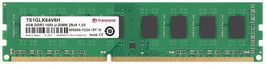 Оперативная память 8Gb (1x8Gb) PC3-12800 1600MHz DDR3 DIMM CL11 Transcend TS1GLK64V6H