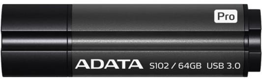 Флешка 64Gb A-Data AS102P-64G-RGY USB 3.0 серый черный