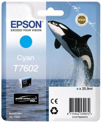 Картридж Epson C13T76024010 для Epson SC-P600 голубой