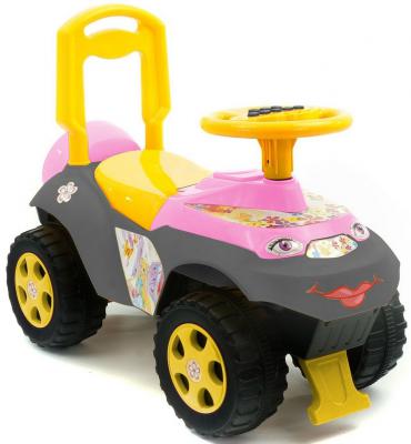 Каталка-машинка Rich Toys Автошка Винкс от 2 лет пластик розово-желтая 013117/01К
