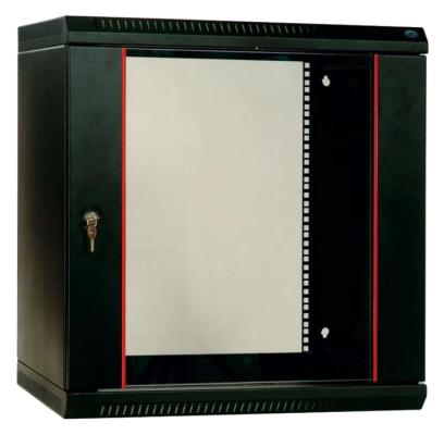 Шкаф настенный 15U ЦМО ШРН-Э-15.500-9005 600х520mm дверь стекло черный