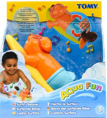 Заводная игрушка для ванны Tomy Бобер-серфингист