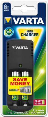 Зарядное устройство + аккумуляторы Varta Mini Charger 800 mAh AA/AAA 2 шт