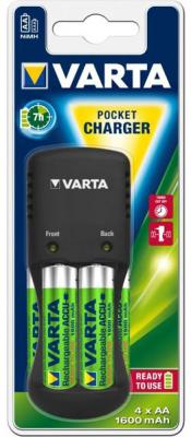 Зарядное устройство + аккумуляторы Varta Pocket Charger 1600 mAh AA/AAA 4 шт
