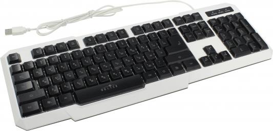 Клавиатура Oklick 740G USB черный белый