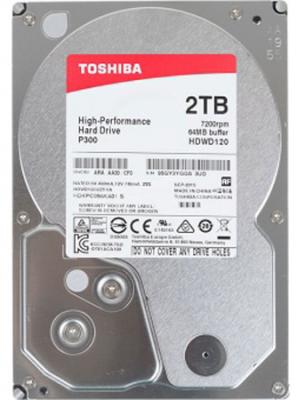 Жесткий диск 3.5" 2 Tb 7200rpm 64Mb cache Toshiba P300 SATA III 6 Gb/s HDWD120EZSTA