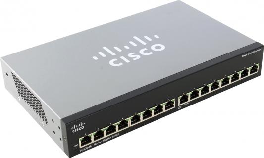Коммутатор Cisco SG110-16-EU неуправляемый 16 портов 10/100/1000Mbps