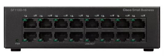 Коммутатор Cisco SF110D-16-EU 16 портов 10/100Mbps