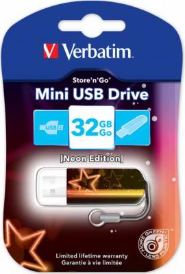 Флешка USB 32Gb Verbatim Mini Neon Edition 49388 USB оранжевый