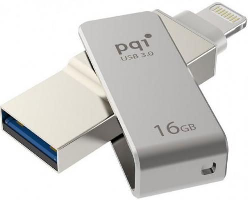 Флешка USB 16Gb PQI iConnect mini серый 6I04-016GR1001