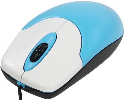 Мышь проводная Genius NetScroll 100 V2 голубой USB