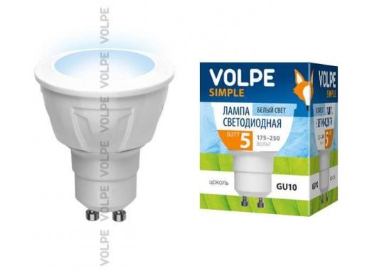 Лампа светодиодная полусфера Volpe Simple GU10 5W 4500K LED-JCDR-5W/NW/GU10/S