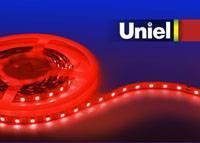 Светодиодная лента Uniel (04935) 5M красный 72W ULS-5050-60LED/m-10mm-IP33-DC12V-14,4W/m-5M-RED