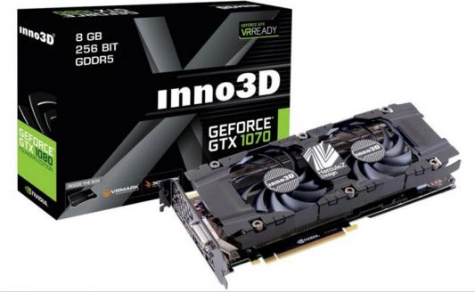Видеокарта InnoVISION GeForce GTX 1070 N1070-1SDN-P5DN PCI-E 8192Mb 256 Bit Retail (N1070-1SDN-P5DN)