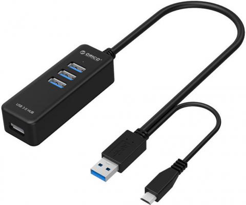 Концентратор USB 3.0 Orico H4019-U3-BK 4 х USB 3.0 черный